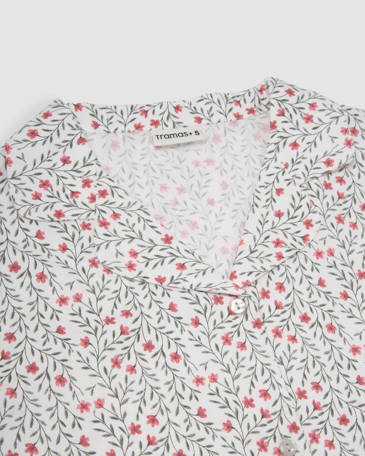 Pijama camiseiro de flanela Verdalia rosa