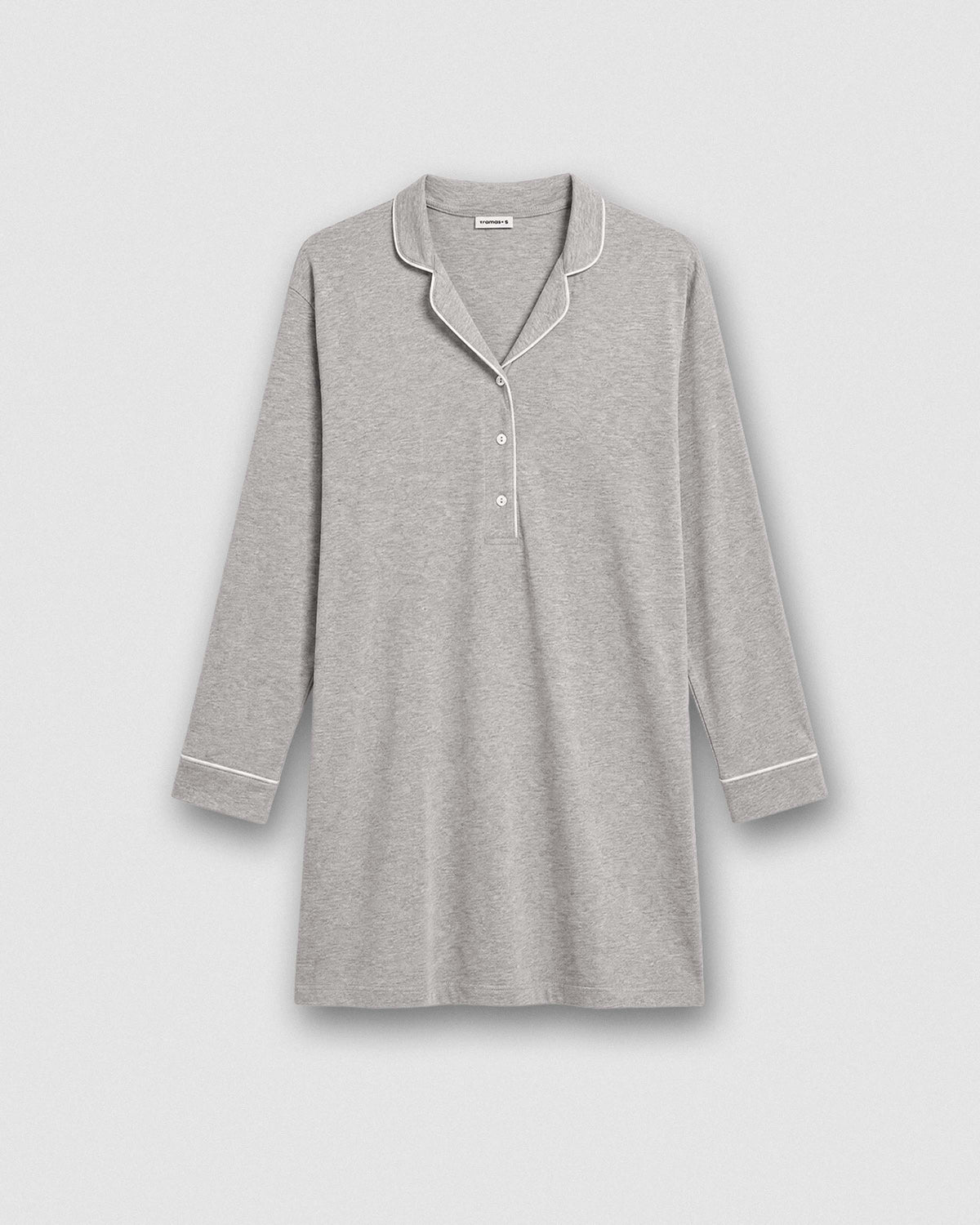Camisón camisero viscosa punto gris