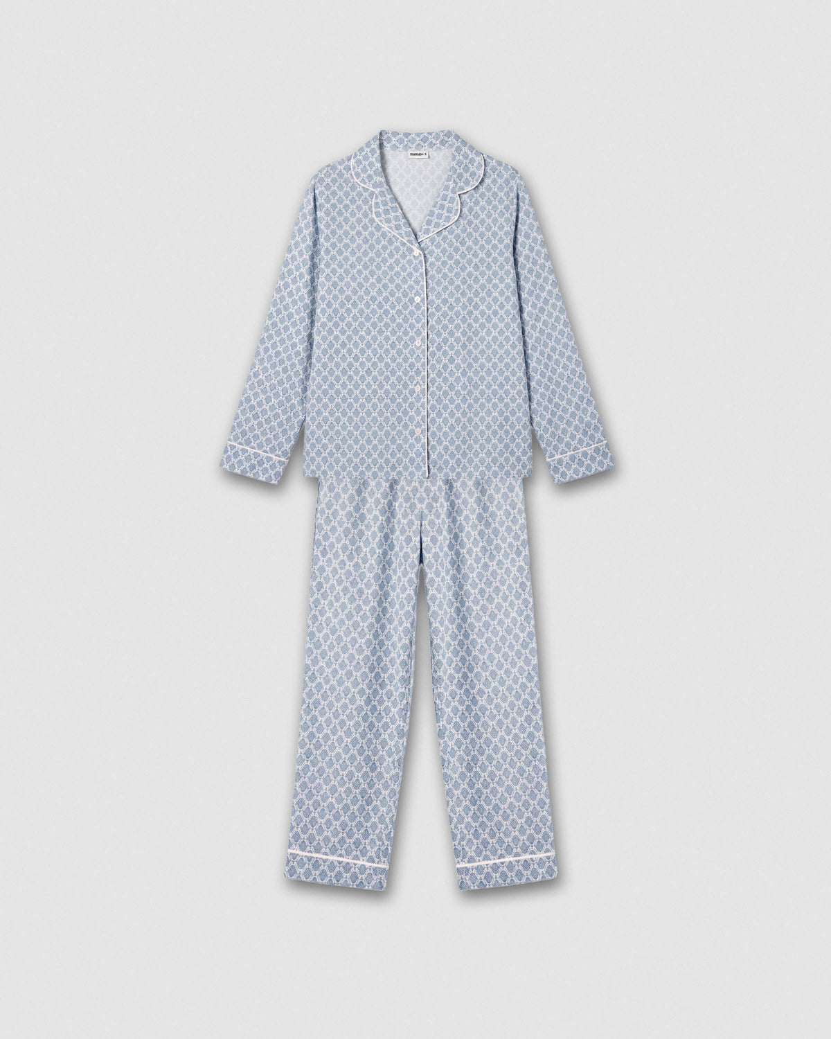 Pijama largo camisero viscosa kai índigo