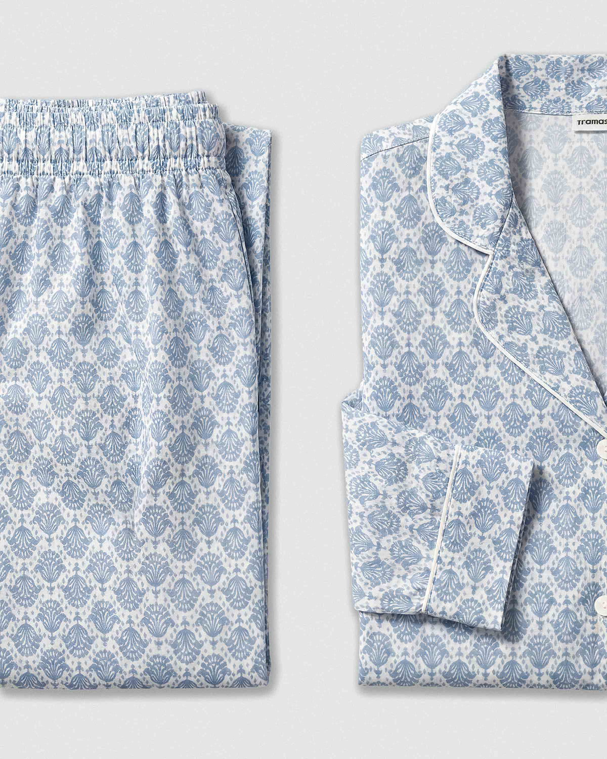 Pijama largo camisero viscosa kai índigo