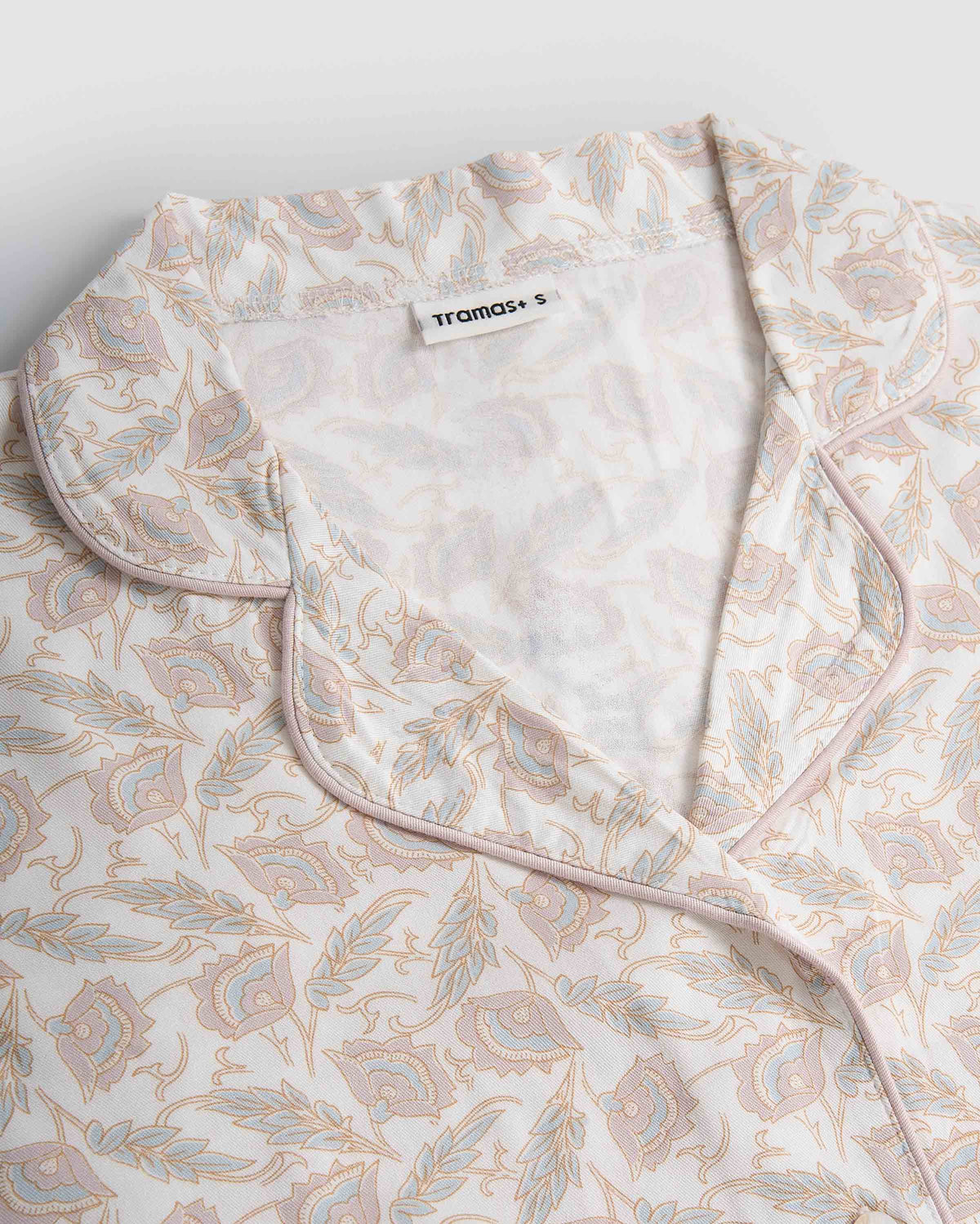 Pijama largo camisero viscosa solta rosa