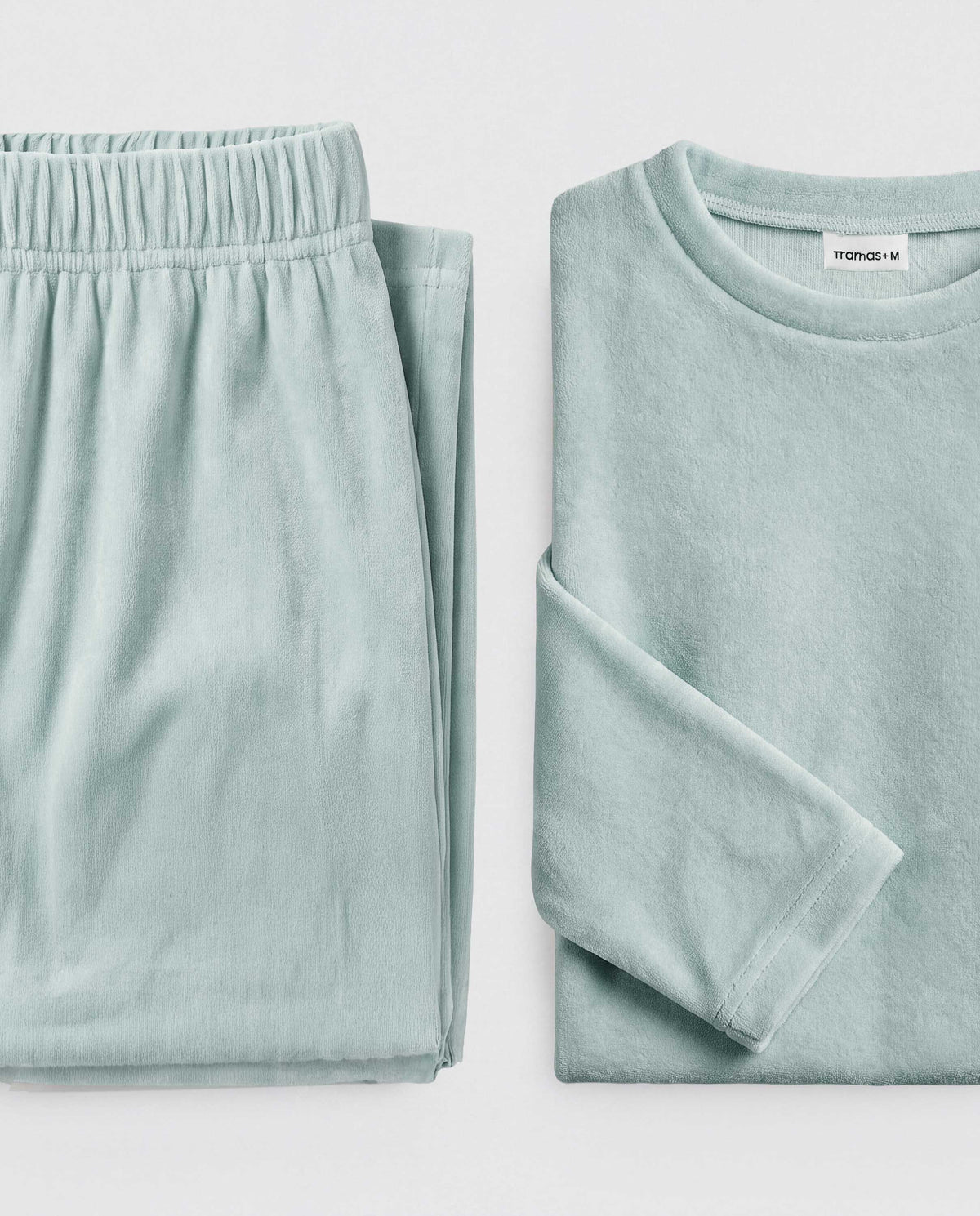 Pijama terciopelo super soft verde tiffany