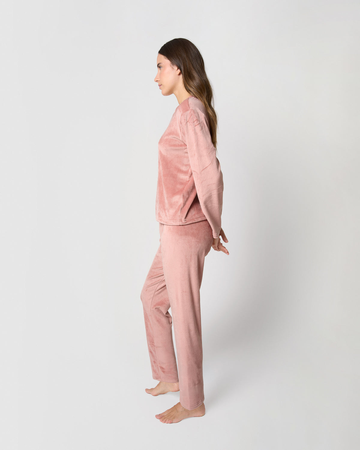 Pijama terciopelo super soft rosette