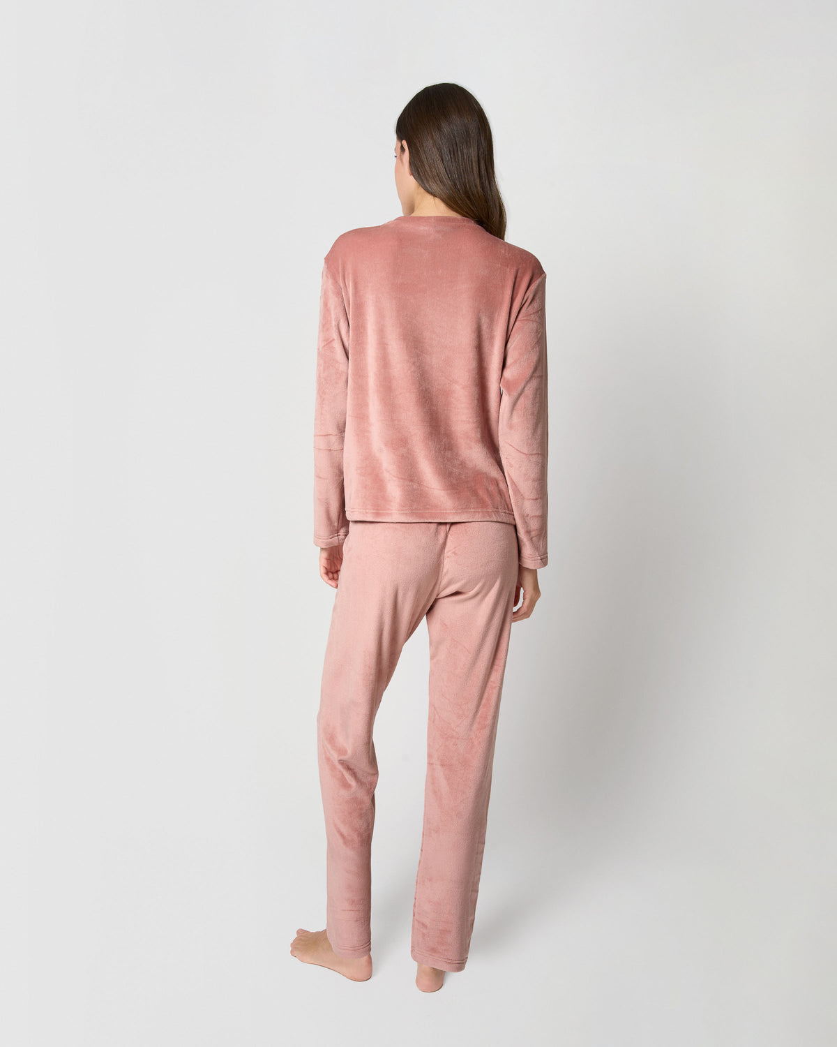 Pijama terciopelo super soft rosette