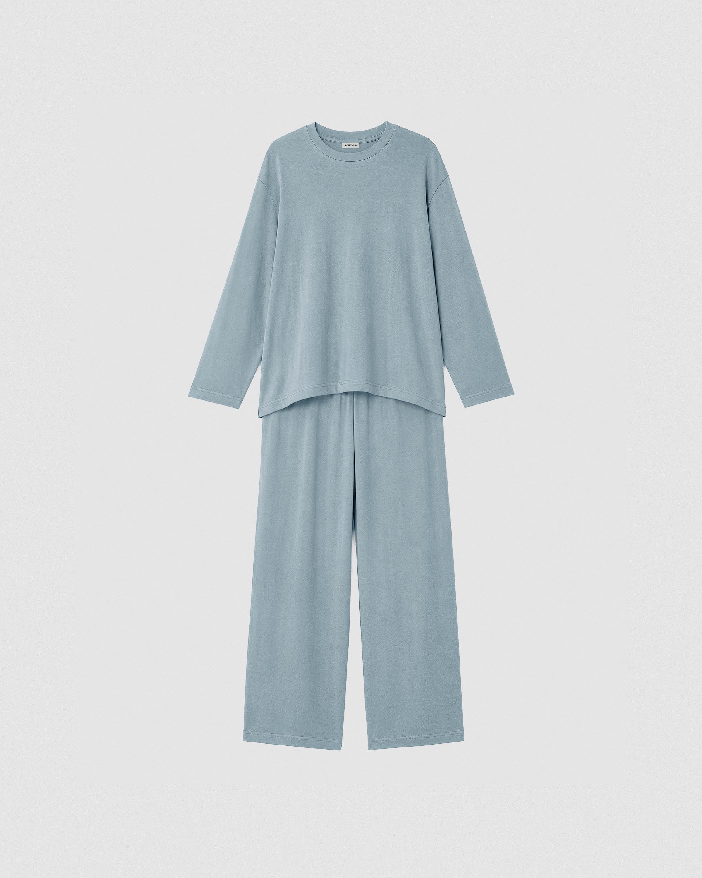 Pijama largo viscosa azul agua