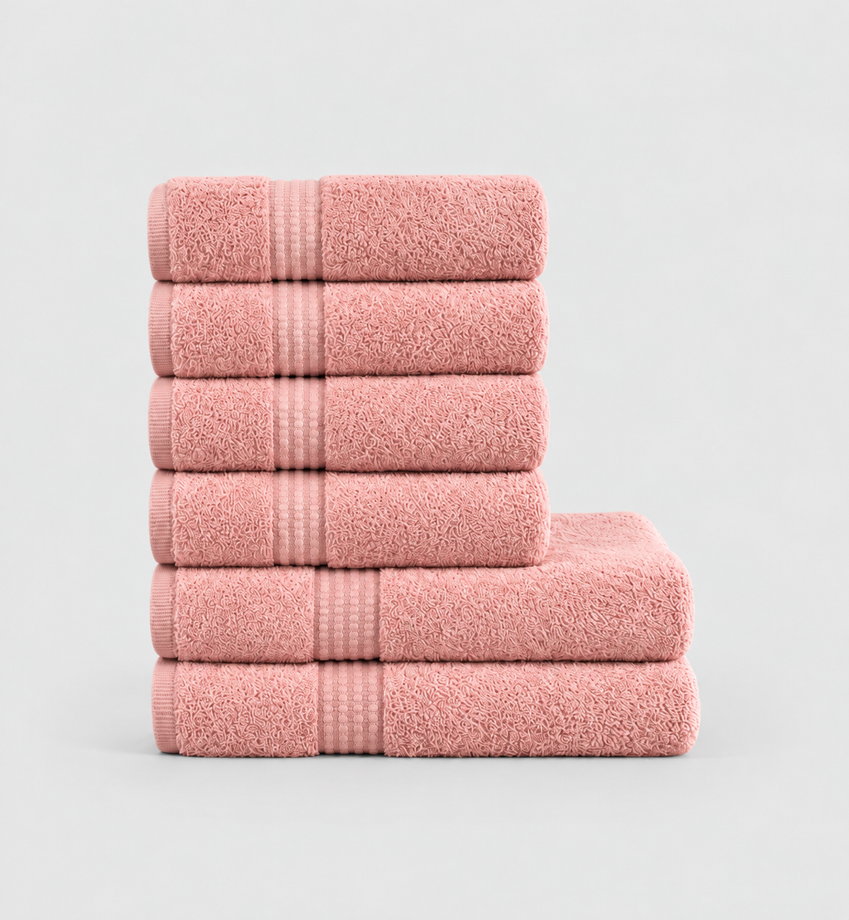 Pack 6 Toallas 700gr/m2 Rosa Keike