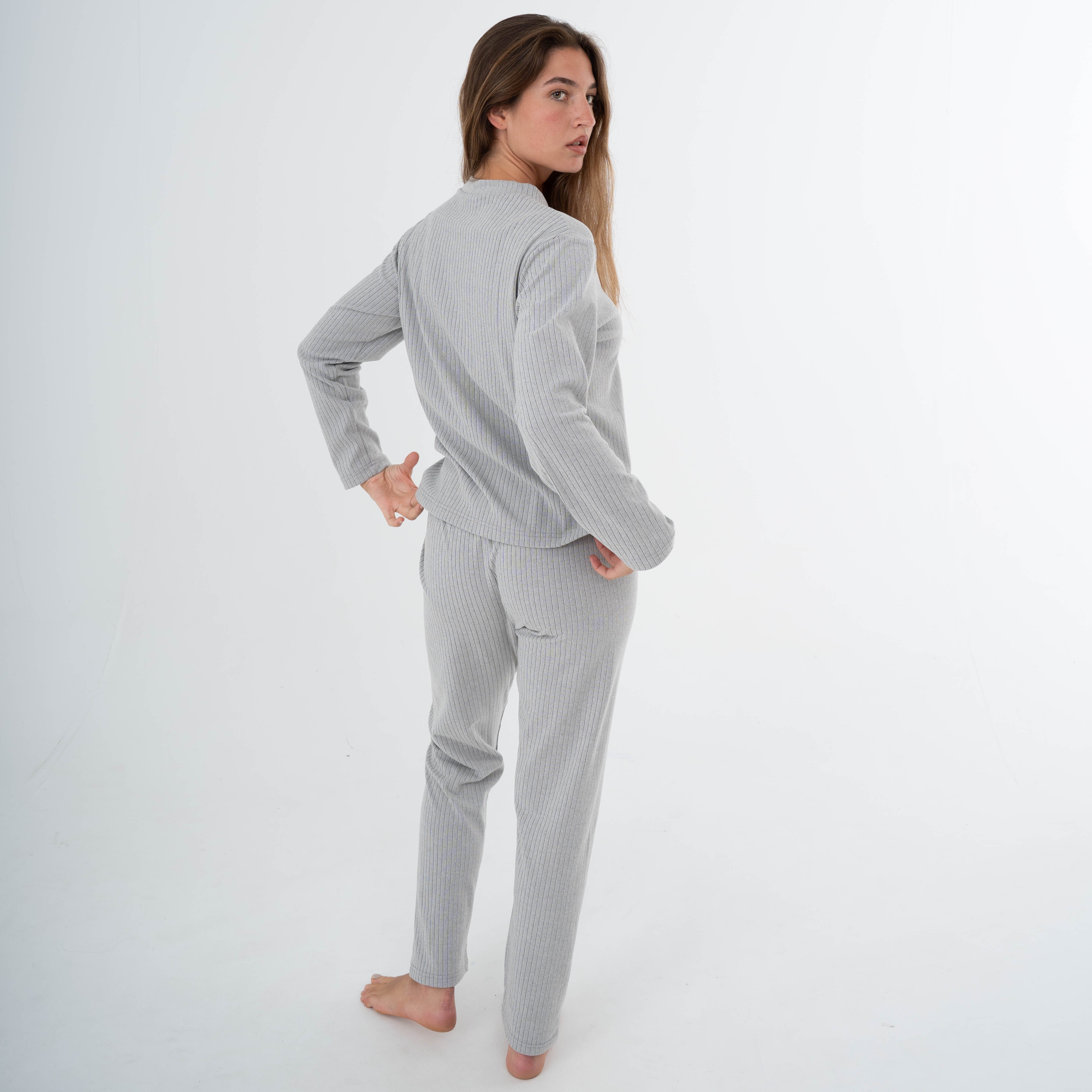 Pijama Canale Raya Ancha Gris