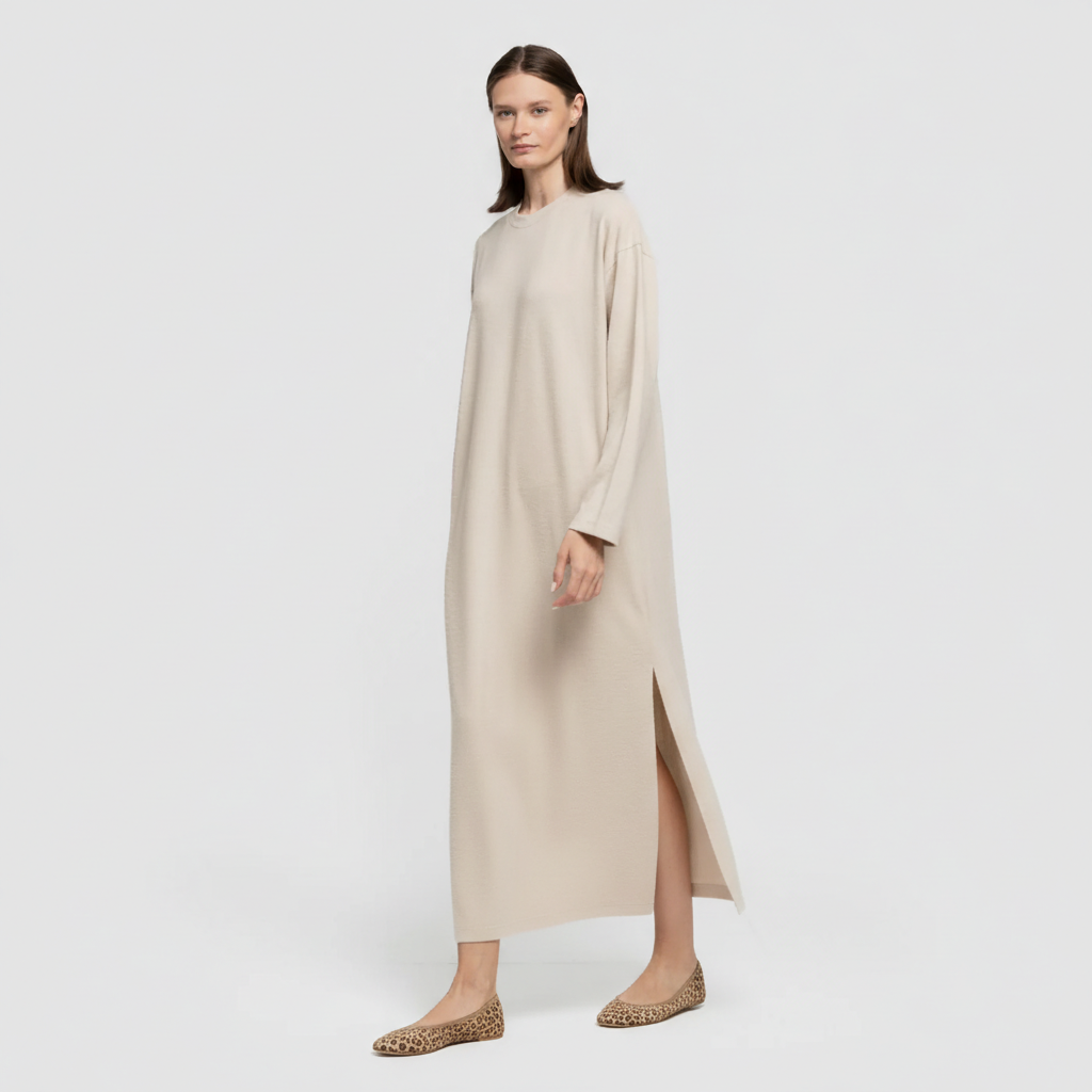 Vestido midi manga larga new punto extra suave