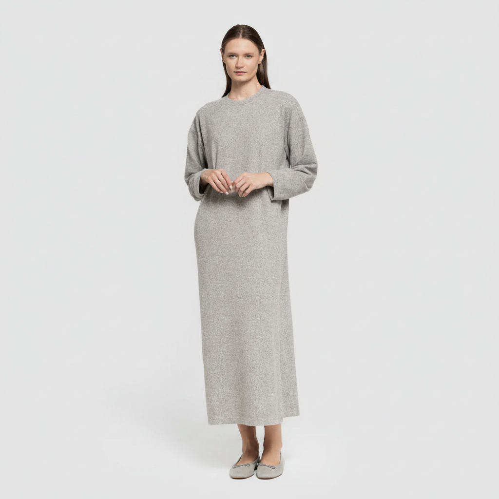 Vestido midi manga larga new punto extra suave