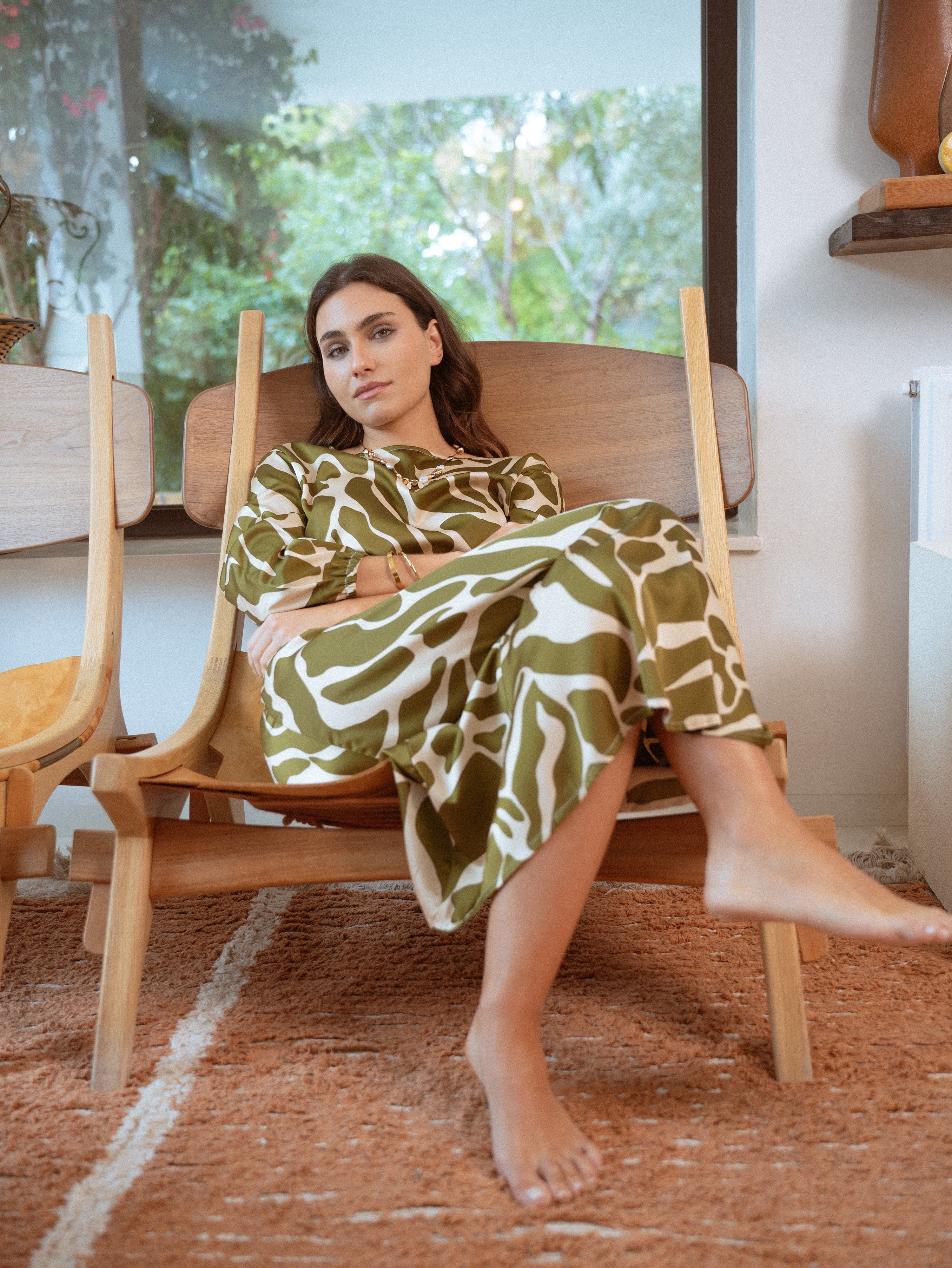 blusa de cetim verde