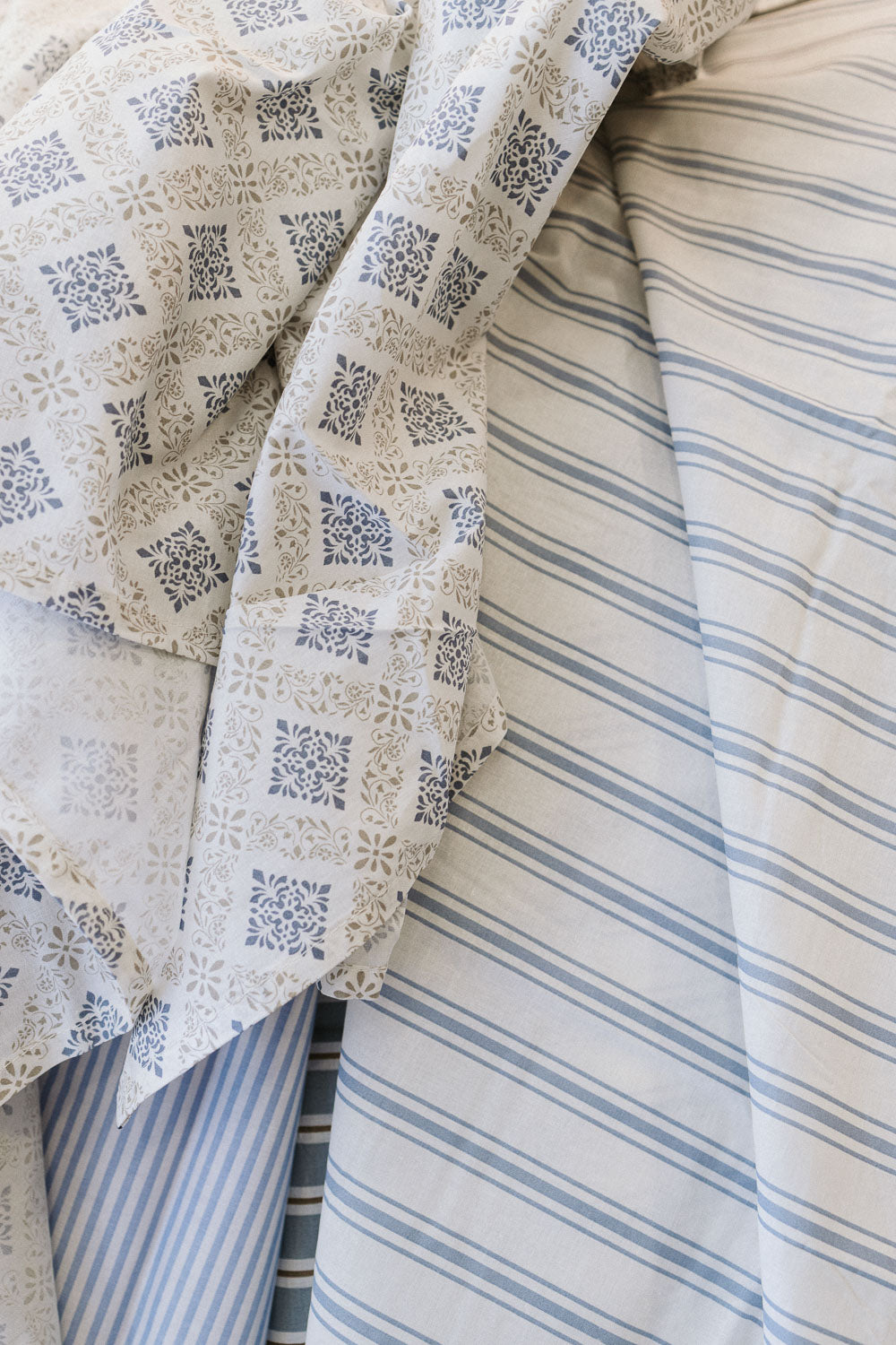 Conjunto de lençóis Calix em algodão índigo