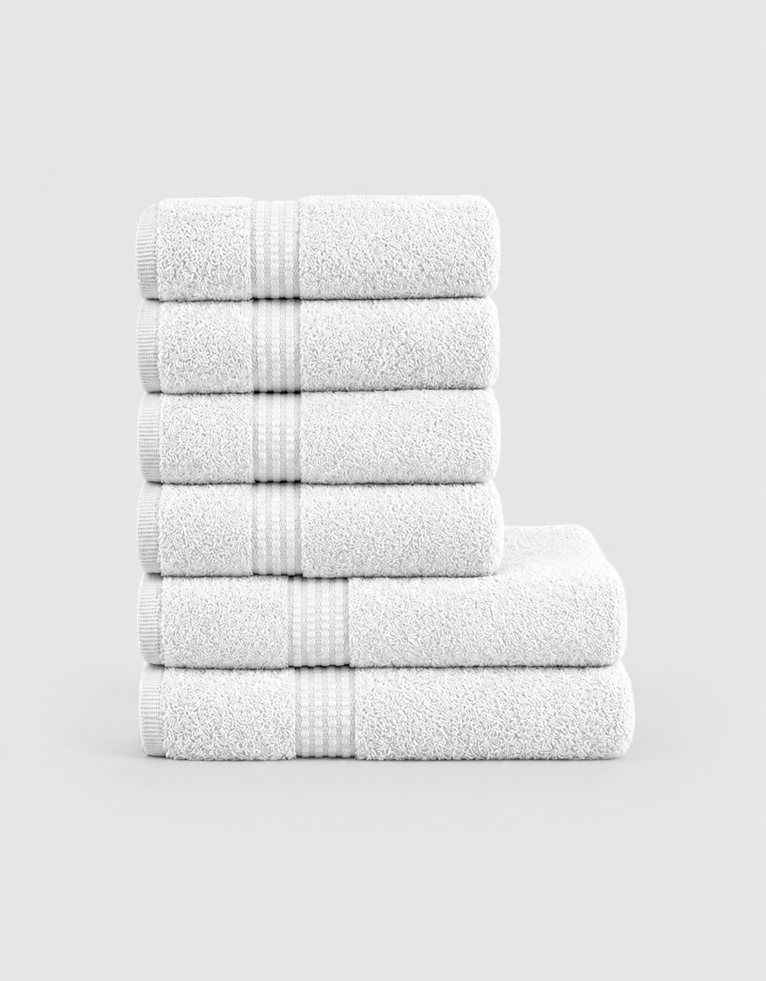 Pack 6 toallas 700gr/m² blanco