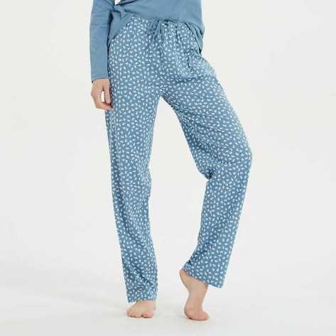 Pijama largo algodón Jane indigo pijamas-mujer