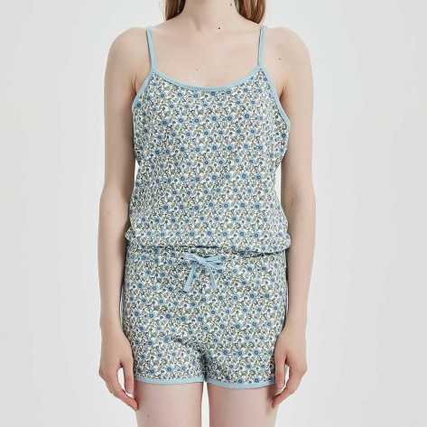 Mono algodón Irene azul Mono algodón Irene azul