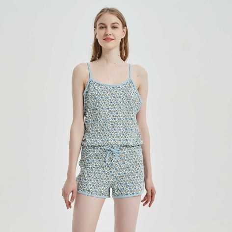 Mono algodón Irene azul Mono algodón Irene azul