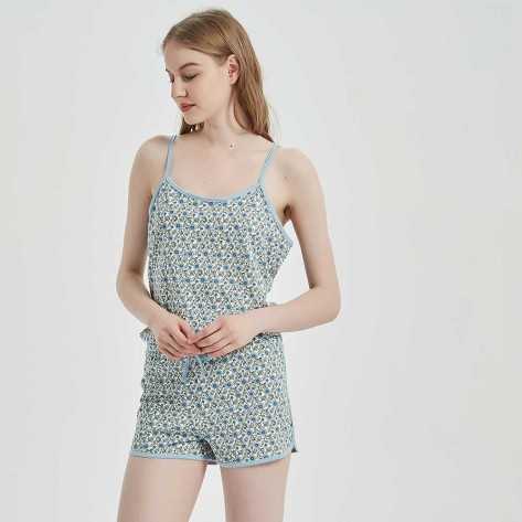 Mono algodón Irene azul Mono algodón Irene azul