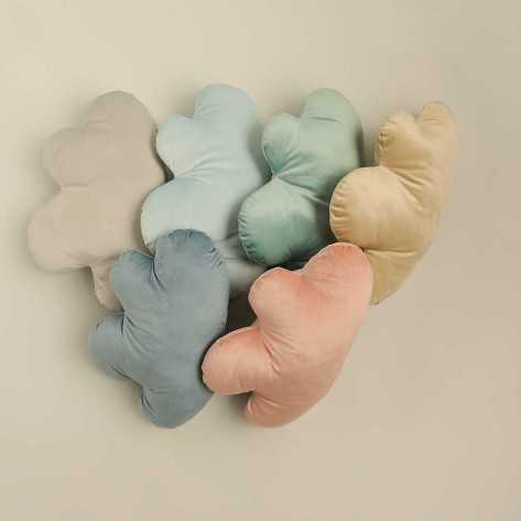 Cojín Nube terciopelo gris perla 30x50 - Funda + Relleno comprar-cojines-infantiles-lisos