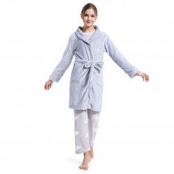 Bata terciopelo gris perla ropa-de-estar-por-casa