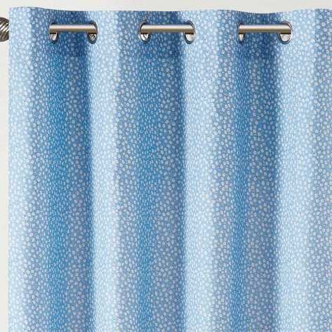 Cortina Margarita azul comprar-cortinas-estampadas