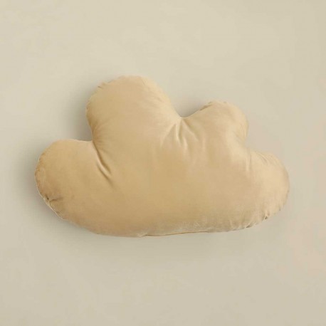 Cojín Nube terciopelo beige 30x50 - Funda + Relleno comprar-cojines-infantiles-lisos