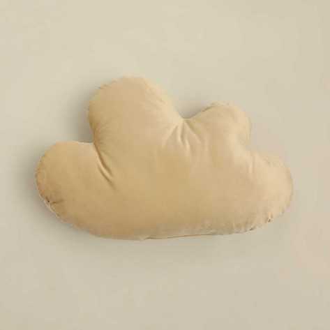 Cojín Nube terciopelo beige 30x50 - Funda + Relleno comprar-cojines-infantiles-lisos