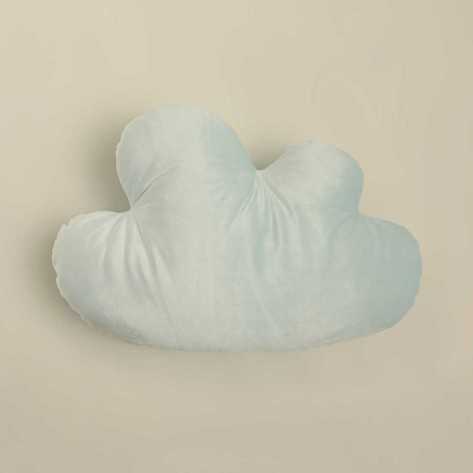 Cojín Nube terciopelo celeste 30x50 - Funda + Relleno comprar-cojines-infantiles-lisos
