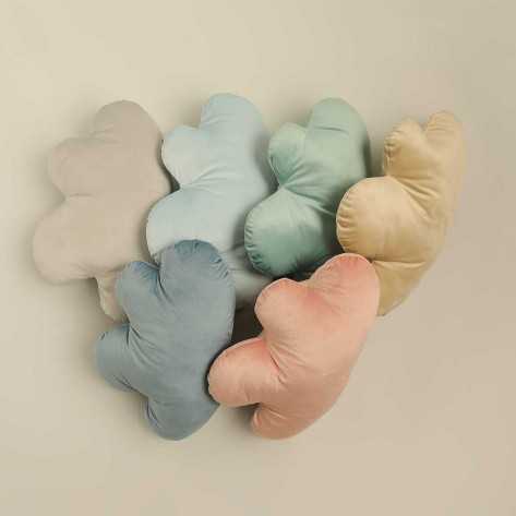 Cojín Nube terciopelo celeste 30x50 - Funda + Relleno comprar-cojines-infantiles-lisos