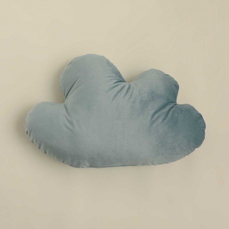 Cojín Nube terciopelo índigo 30x50 - Funda + Relleno comprar-cojines-infantiles-lisos
