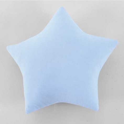 Cojín Estrella algodón celeste 50x50 - Funda + Relleno comprar-cojines-infantiles-lisos