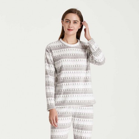 Pijama coral Paola gris ropa-de-estar-por-casa