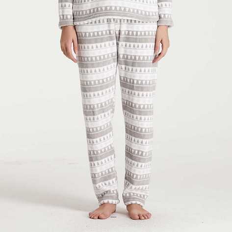 Pijama coral Paola gris pijamas-mujer