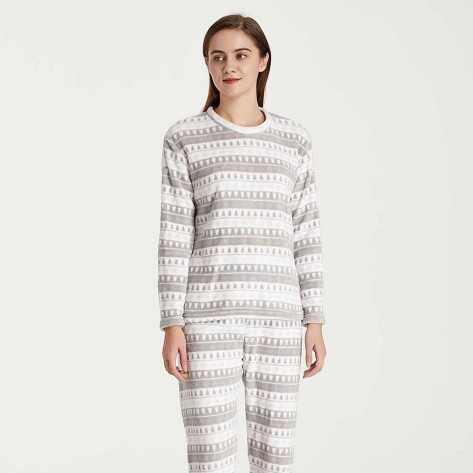 Pijama coral Paola gris ropa-de-estar-por-casa