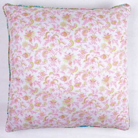 Cojín cuadrante Bahamas verde 55x55 - Funda + Relleno