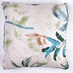 Cojín cuadrante Malena verde 55x55 - funda + relleno comprar-cojines-decorativos-estampados