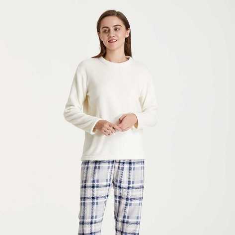 Pijama coral Cuadro Aitor azul ropa-de-estar-por-casa
