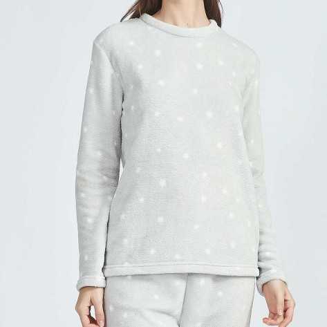 Pijama coral Estrella gris perla ropa-de-estar-por-casa