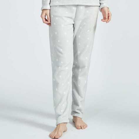 Pijama coral Estrella gris perla ropa-de-estar-por-casa