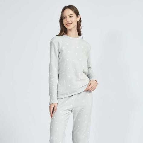 Pijama coral Estrella gris perla ropa-de-estar-por-casa