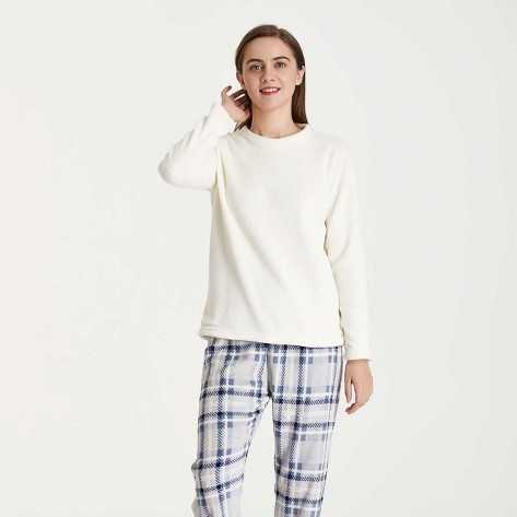 Pijama coral Cuadro Aitor azul ropa-de-estar-por-casa