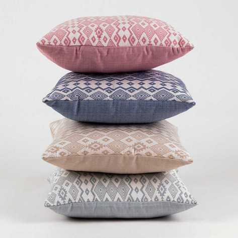 Cojín cuadrante jacquard New Madras azul 45x45 - Funda + Relleno Cojín cuadrante jacquard New Madras azul 45x45 - Funda + Relleno