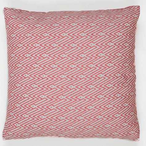 Cojín cuadrante jacquard Madras rosa 45x45 - Funda + Relleno cojines-cuadrados-estampados