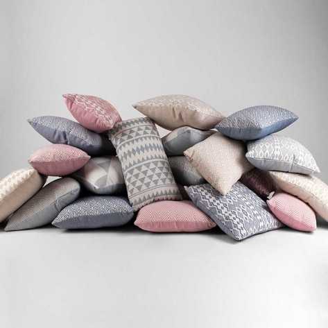 Cojín cuadrante jacquard Madras rosa 45x45 - Funda + Relleno comprar-cojines-decorativos-estampados