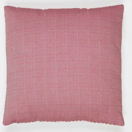 Cojín cuadrante jacquard Feli rosa 45x45 - Funda + Relleno