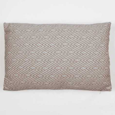 Cojín rectangular 30x50 jacquard Madras beige - Funda + Relleno