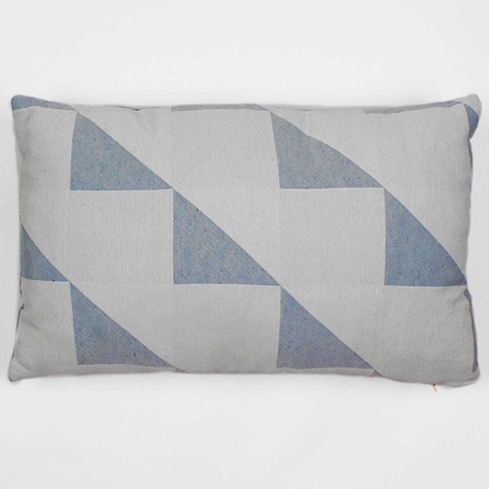 Cojín rectangular 30x50 jacquard Grecia blanco - Funda + Relleno