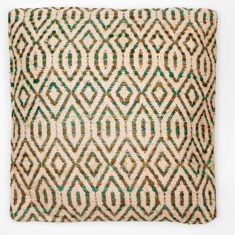 Cojín cuadrante algodón Tomares verde 45x45 - Funda + Relleno cojines-decorativos-estampados