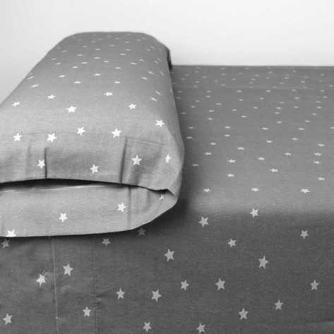 Juego de sábanas franela Estrella perla cama-90