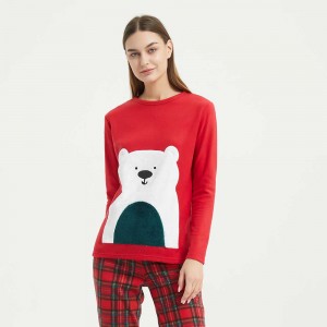Pijama polar Cuadrin rojo