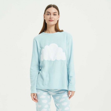 Pijama polar Nube celeste pijamas-mujer