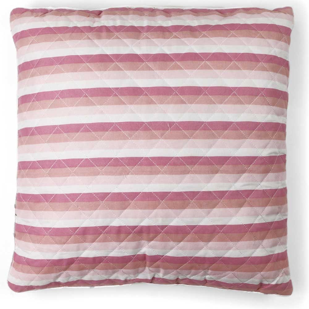 Cojín cuadrante Raya Nuria rosa 55x55 - Funda + Relleno